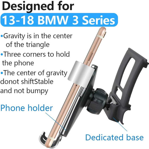 Car Phone Holder for 2013-2018 BMW 3 Series & 2014-2019 3Series Gran Turismo, 2014-2021 2 Series, 2014-2020 BMW 4Series & 4 Gran Coupe Auto Access...