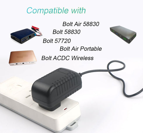 10-15V Charger Compatible with Halo Bolt Car Jump Starter 57720/58830/ Bolt ACDC Wireless, Bolt Air for Halo Bolt Charging Cord......