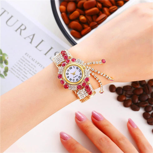 CdyBox Wholesale 3 Pack Women Quartz Watches Alloy Steel Tassel Bracelet Fashion Ladies Bangle Wristwatch...