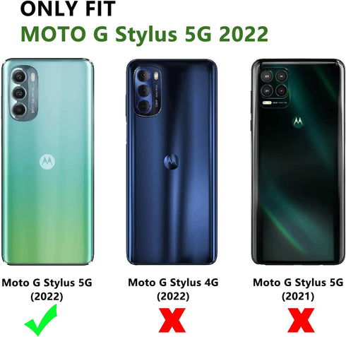 Military Grade Drop Impact for Moto G Stylus 5G 2022 Case 360 Metal Rotating Ring Kickstand Holder Armor Heavy Duty Shockproof Case for Motorola M...