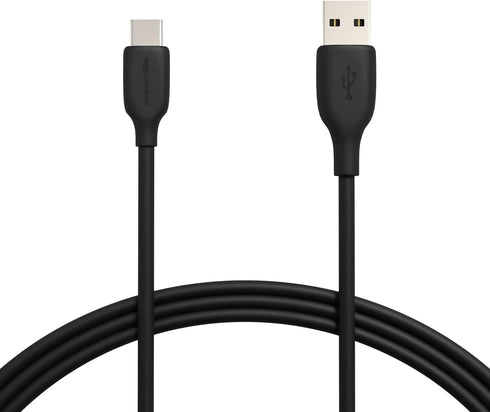 Amazon Basics USB-C to USB-A 2.0 Fast Charger Cable, 480Mbps Speed, USB-IF Certified, for Apple iPhone 15, iPad, Samsung Galaxy, Tablets, Laptops,...