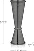 Viski Japanese Style Double Jigger for Cocktails, Bar Kit Essential, 1oz and 2oz with Interior Measurements, Stainless Steel with Gunmetal Finish,...