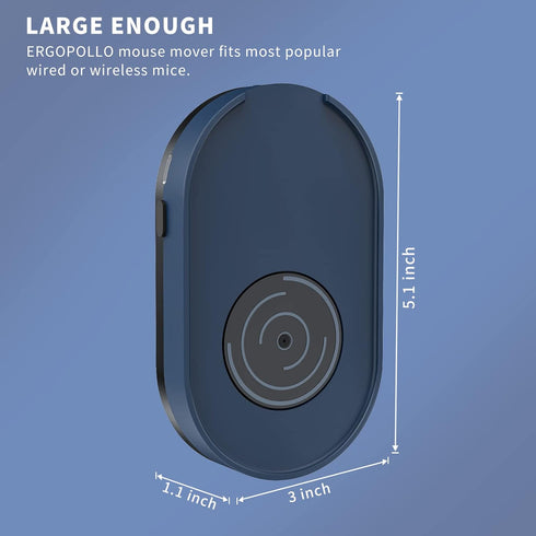 Mouse Jiggler, Undetectable Mouse Mover Device Wiggler Shaker with Drive Free USB Cable and 5V1A Adapter, Moves Mouse Automatically, Keep PC Scree...