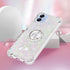 Phone Case for Samsung Galaxy A04E /A03/M04/F04,Shockproof Clear Quicksand Glitter with Bling Diamond Ring Stand,Cute Women Girls Case for Galaxy ...