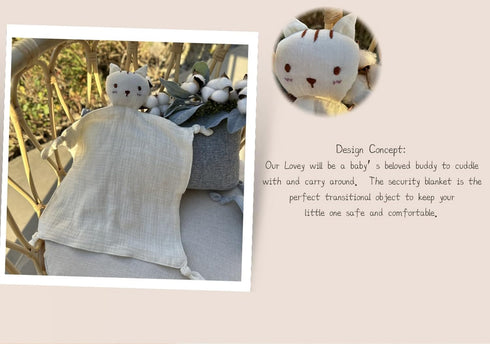 insular Lovey Blanket for Boys and Girls, Organic Cotton Muslin Security Blanket for Babies, Soft Breathable Lovie Soothing Towel for Newborn and ...