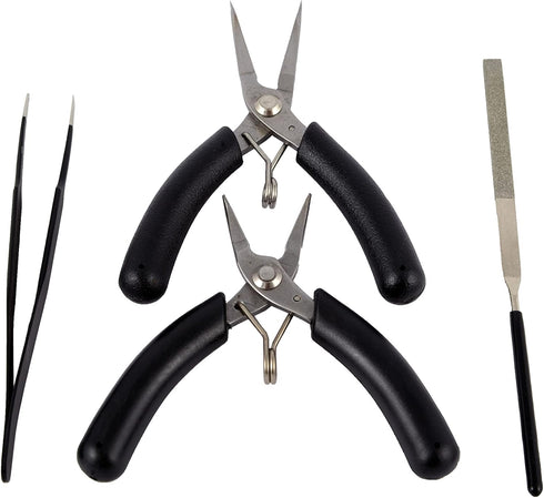 Metal Model Tools, Metal DIY Model Bending Tool Set, 3D Metal Puzzle Assembly Tools Include 4 Piece Tool Kit, Great Assistant for 3D Metal Jigsaw ...