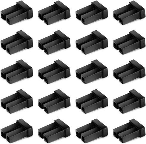 SFP SFP+ Ethernet Dust Cover Fiber Optic Port Plug Dust Caps for LC Duplex Port, Black Silicone, 20pcs...