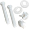 2PCS Universal White Plastic Toilet Cover Screw Replacement Parts, Toilet Cover Hinge Bolts and Nuts, Replacement Parts for Top Mount Toilet Cover...