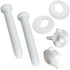 2PCS Universal White Plastic Toilet Cover Screw Replacement Parts, Toilet Cover Hinge Bolts and Nuts, Replacement Parts for Top Mount Toilet Cover...
