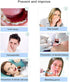 Practical Portable Water Flosser Jet Cleaning Tooth Mouth Denture Cleaner Dental Hygiene Floss Dental Manual Oral Irrigator Blue...