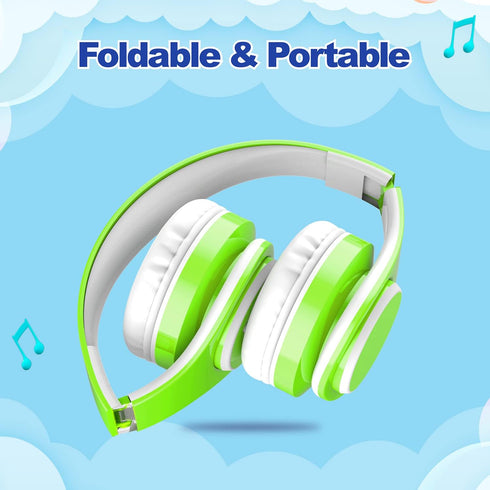 Kids Headphones Bluetooth Wireless 85db/110db Volume Limit Headset Fit for Aged 3-21 Over-Ear and Build-in Mic Wired & SD Card Mode Headphones for...