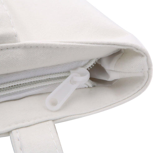 Music Notes Handbag Canvas Tote Bag Reusable Grocery Bag Shoulder Shopping Bag for Women Girls Gift (White)...
