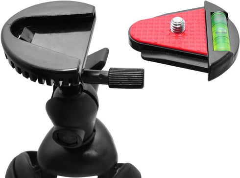 12" Inch Tripod w/Flexible Spider Disc Legs with Quick Release Plate and Bubble Level for All Cameras + eCostConnection Microfiber Cloth...