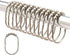2 Lb. Depot Wide Shower Curtain Rings - Set of 12 Easy Glide Rollers with Polished Nickel Finish - Stainless Steel Shower Hooks for Straight and C...