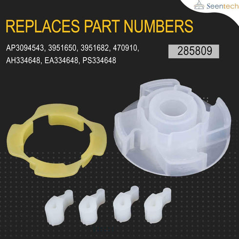 285809 Washer Short Cam Agitator Repair Kit by Seentech Easy to Install - Compatible with Whirlpool Washers - Replaces AP3094543, 285809VP, 3951650, 3951682, 470910, AH334648, EA334648, PS334648
