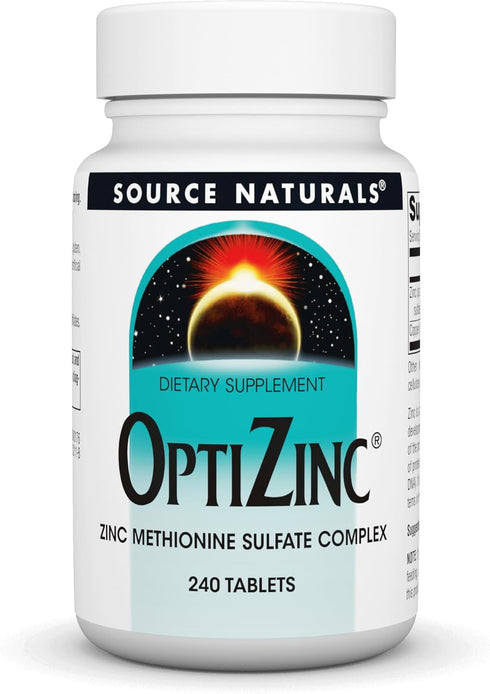 Source Naturals OptiZinc Zinc Methionine Sulfate Complex & Dietary Supplement - 240 Tablets...