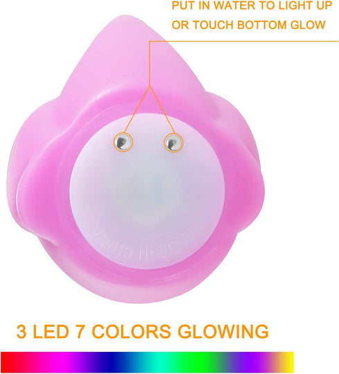 Bath Toys for Toddlers 1-3: 6 Packs Light-Up Floating Dinosaur Baby Toddler Bath Toys Set for Boys Kids Birthday Easter Christmas - Water Bathtub ...
