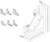20pcs Black 2020 Series 1720 Aluminum Profile Corner Bracket with 40pcs M5 T Nuts +40pcs M5 Screws + 1pcs Wrench for Slot 6mm 20S Aluminum Rail Ac...
