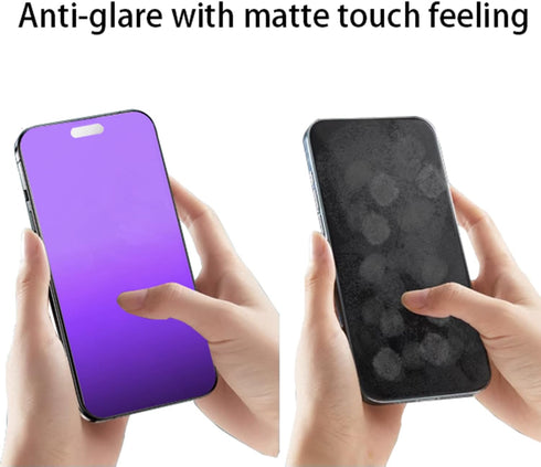 2 PCS Anti-Blue Privacy Anti-Glare Tempered Glass for iPhone 13 Pro Max/iPhone 14 Plus Matte Anti-Spy Screen Protector Anti-Peeping Film Anti-scra...