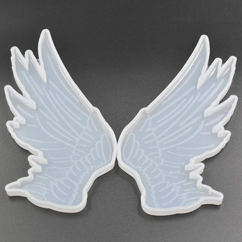 2Pairs Angel Wings Molds Left & Right Wings Epoxy Resin Casting Silicone Mold, 1Pair Large 3.5 x 1.8" & 1Pair Small 2.2 x 1.1"...