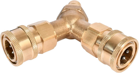 xiangxu Pressure Washer Tee 3/8 Inch Fitting Splitter Coupler Quick Connect Two Gun to One Power Washer 4.0 GPM Accessories...