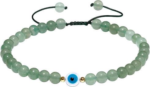 Simple Adjustable Green Aventurine Beaded Anklet Protection Amulet Ankle Bracelets for Women Wealth and Prosperity Handmade Evil Eye Jewelry Boho ...