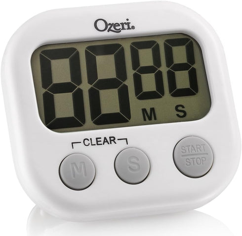 The Ozeri Kitchen and Event Timer, White, 3.25in x 0.75in x 3 in, Model:KT1-W...