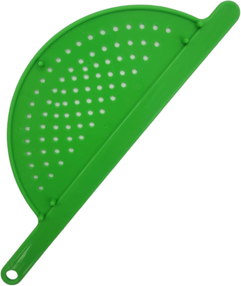 Handheld Plastic Pot Drainer, Noodle & Pasta Strainer with Handle - Fits up to 9" Pots - Green...