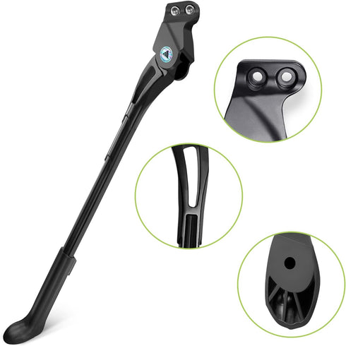 Bike Kickstand,18mm Hole Spacing Bicycle Kickstands,Adjustable Length Bike Side Kickstand fit 24in 26in 27.5" 29 inches,Bike Kick Stand Suit Mount...