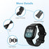 2 Pack Waterproof Bands Compatible with Fitbit Versa 3 / Fitbit Versa 4 / Fitbit Sense/Sense 2 Bands, Classic Soft Sports Replacement Wristbands f...