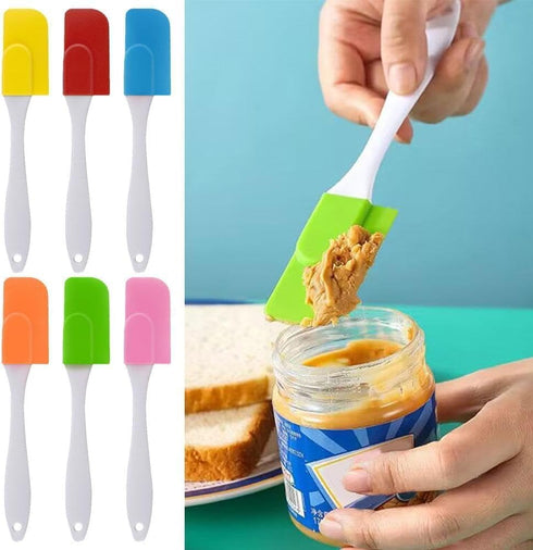 Green Silicone Spatula,Heat Resistant Mini Small Kitchen Baking Non Stick Scraper,Non Stick Dishwasher Safe Flexible Spatulas,Kitchen Utensils for...