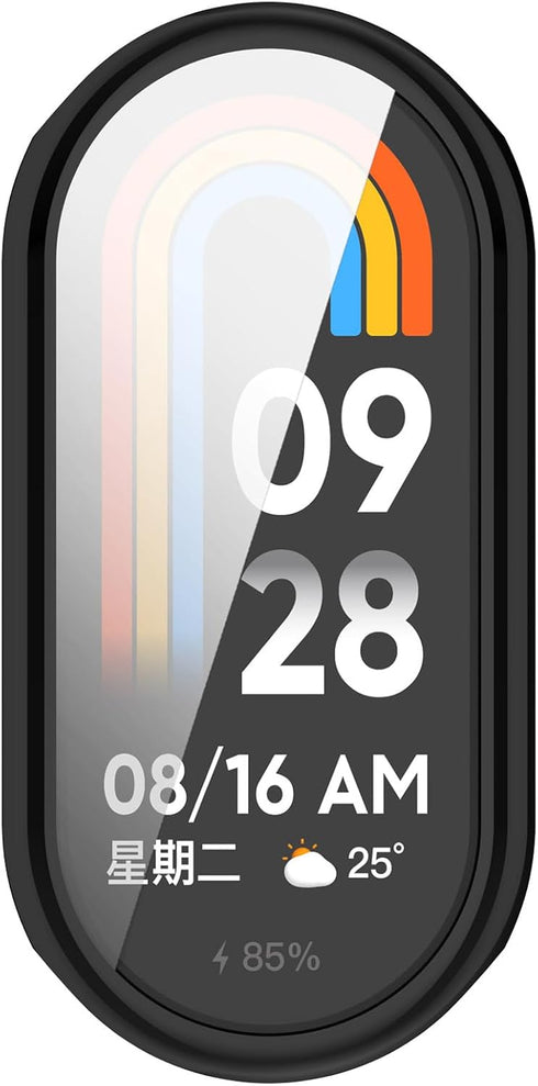 Compatible with Xiaomi Band 8 TPU Protective Case Cover, Smartwatch Protective Case Cover Shell Soft and Durable(Black)...