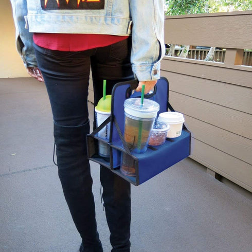 Preferred Nation Reusable Cup Carrier/Caddy (Set of 2), Holds 6 Soda Coffee Cups or Cans, Sturdy Frame and Solid Base, Foldable Convenient Easy to...
