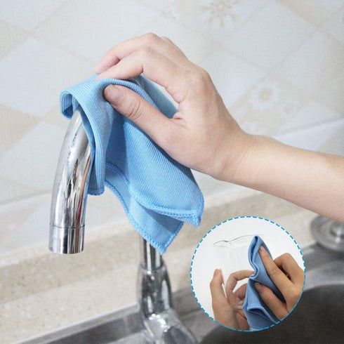 8Pcs Microfiber Towel Cleaning Cloth Mop 12x12 inch for Glass Windows Mirrors Home Kitchen Car...