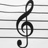 Music Notes Handbag Canvas Tote Bag Reusable Grocery Bag Shoulder Shopping Bag for Women Girls Gift (White)...