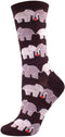 Socksmith Elephant Love Socks Black Size 9-11, 1 EA...