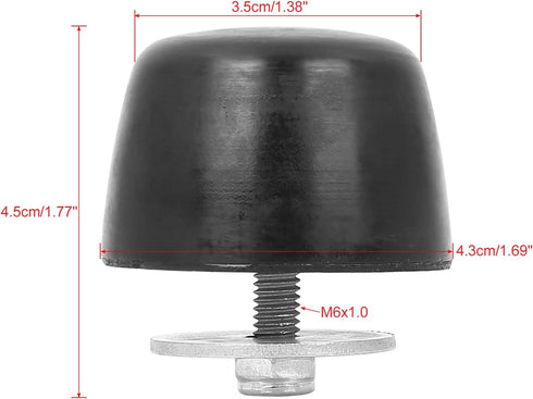 X AUTOHAUX 2 Pcs Black Rubber Bumper Cushion Hood Bump Stop for Jeep Wrangler JK 2018 KJ71051BK...