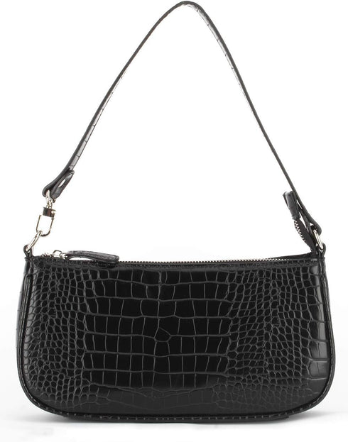 Bag Crocodile Effect Retro Faux Leather Classic Clutch Shoulder Purse Handbag for Women...