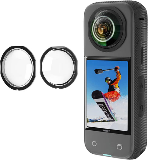 LICHIFIT Panoramic Lens Protector Cover Adhesive Lens Cap for Insta360 X3 Camera Sticky Lens Guards Accessories...