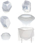Large Multi-Faceted Gem Stone Resin Epoxy Mold for Jewelry Soap, Ice Making, Gemstone Isomalt Baking, Cabochon Candle Craft Projects 6-Pack...