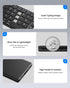 Samsers Foldable Bluetooth Keyboard - Portable Wireless Keyboard with Stand Holder, Rechargeable Full Size Ultra Slim Keyboard Compatible IOS Andr...