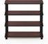 Furinno Turn-S-Tube 4-Tier Shoe Rack, Dark Cherry/Black...