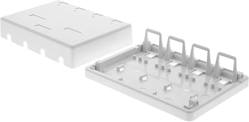 Networx Keystone Jack Surface Mount Boxes (4 Port, White)...