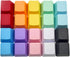 OEM Profile Blank Keycaps PBT Rainbow Mixed Colors 1U R4 Keycap for MX switches Mechanical Keyboard (Mixed colors, 20pcs)...