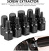 10 Pcs Screw Extractor Set, Hex Head Easy Out Bolt Extractor Set, Multi-Spline Stripped Screw Extractor Set, Broken Bolt Remover Kit, Damaged Scre...