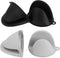 Vaincre 4PCS Silicone Oven Mitts Heat Resistant, Silicone Potholders for Kitchen, Mini Rubber Oven Glove Kitchen Mittens, Cute Cooking Mitts (Blac...