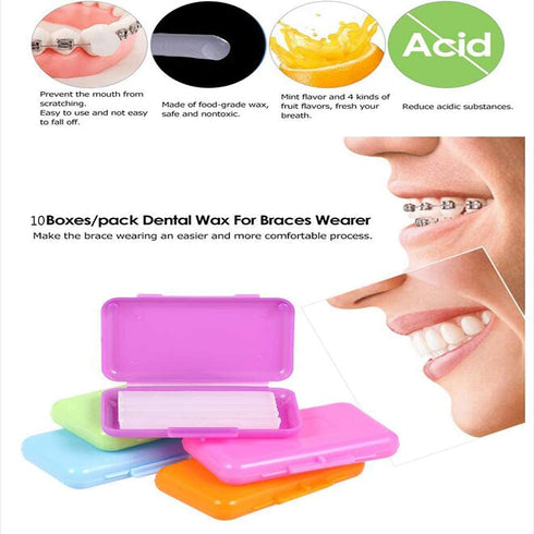Dental Oral Care Orthodontics Wax with Fruit Smell for Brace Wearers Flavored Gum Protection (3Pack)...