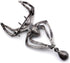 Creative Men Women Halloween Enamel Corsage Crystal Rhinestone Spider Shaped Brooch Pins (Black)...