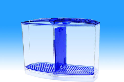 Penn-Plax Twin Betta Bow-Front Kit for Aquarium Blue, Green, Tank is 7.5" Across The Front, 6" Across The Back...
