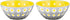 Guzzini Le Murrine 4.7" Bowl (Set of 2) - Grey & Yellow - 3 Color Technology, Chip Resistant & Unbreakable, Reusable, BPA-Free, Cereal, Soup, Frui...